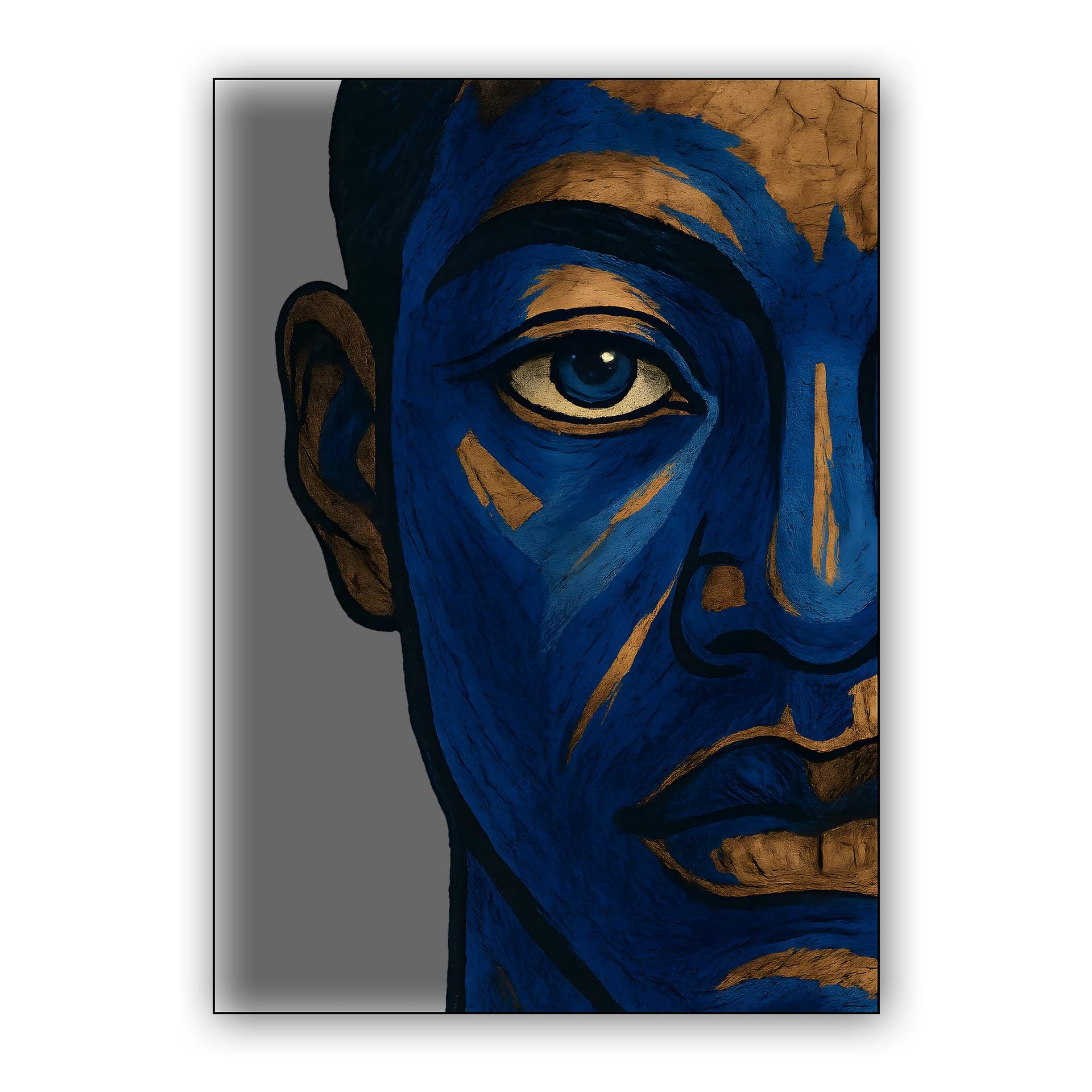 Gilded Blue Visage